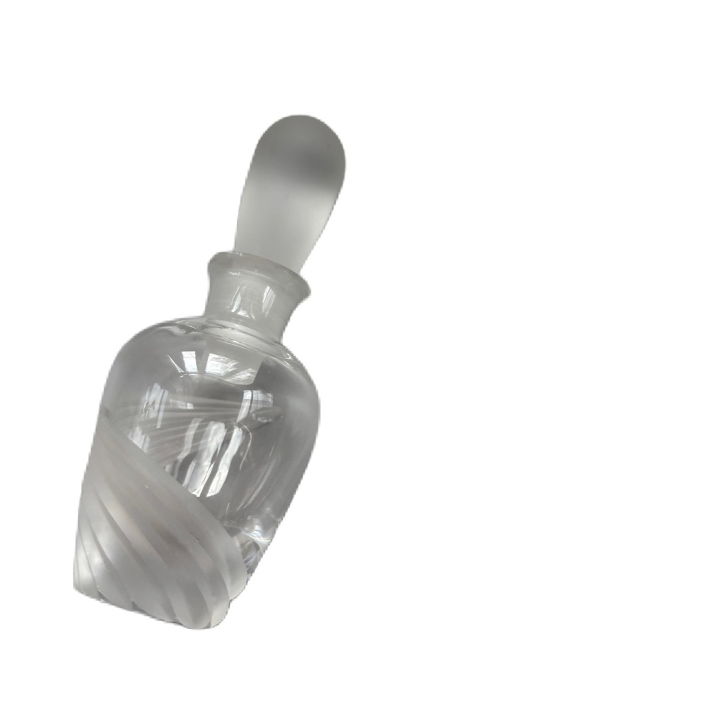 VTG Lenox Windswept Crystal Perfume Bottle Lead Crystal Made in USA Frosted Clea - Picture 13 of 14